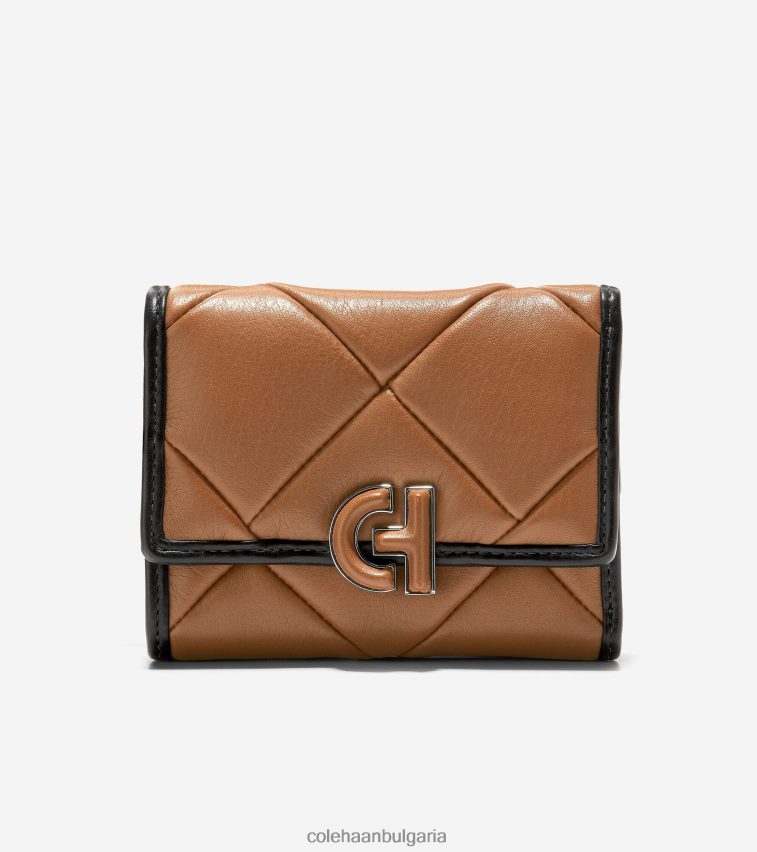 Cole Haan брайънт троен портфейл Жени 84PB6Z498 карамелено-черен аксесоари