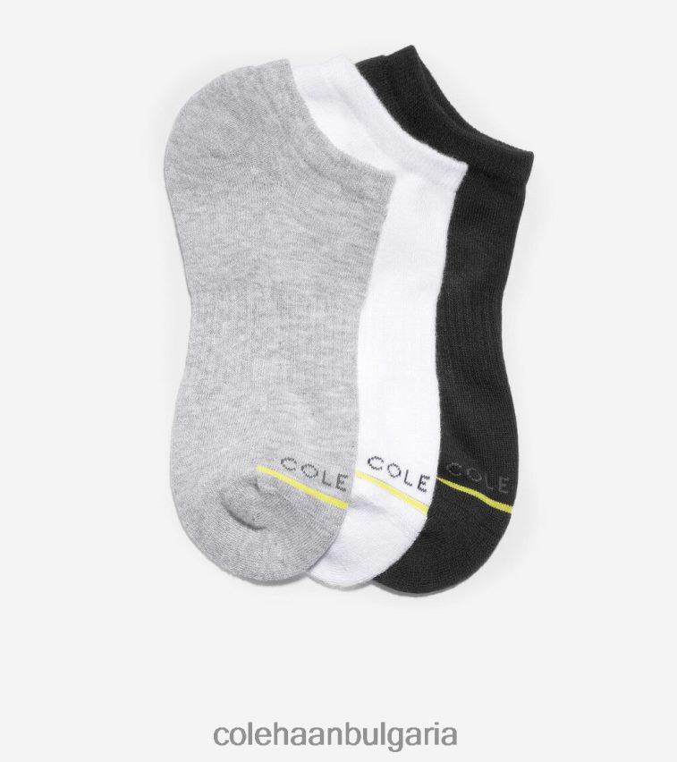 Cole Haan чорапи zerogrand с 3 чифта подплата Жени 84PB6Z515 черно-бяло-сиво аксесоари