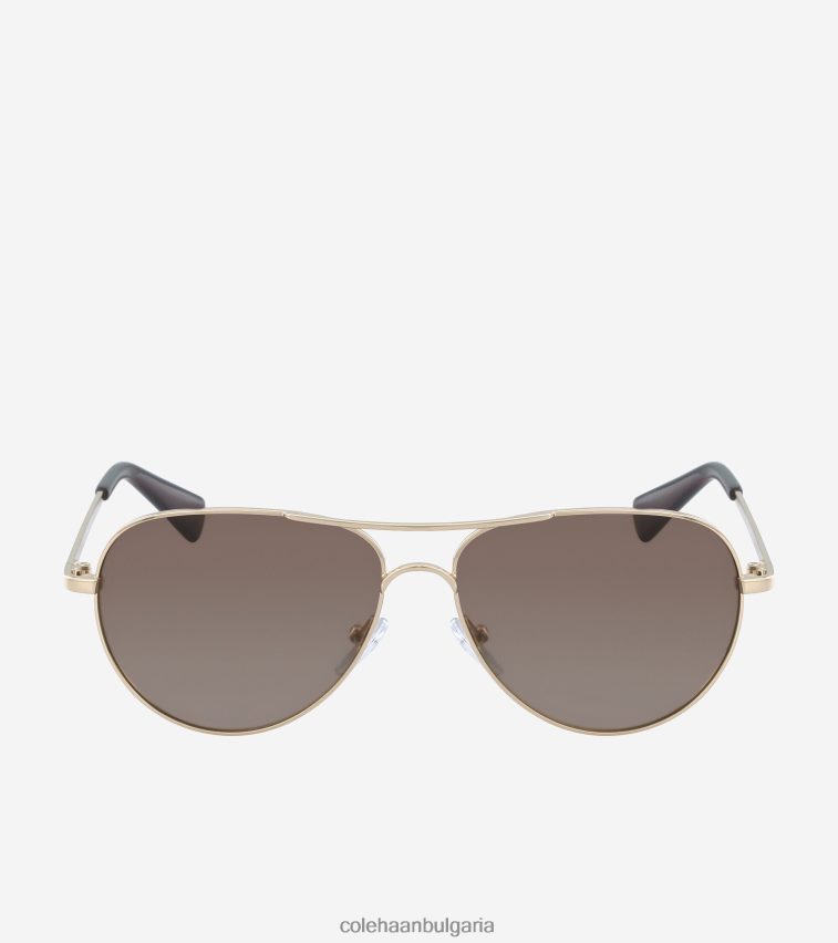 Cole Haan класически авиаторски слънчеви очила Жени 84PB6Z528 злато аксесоари