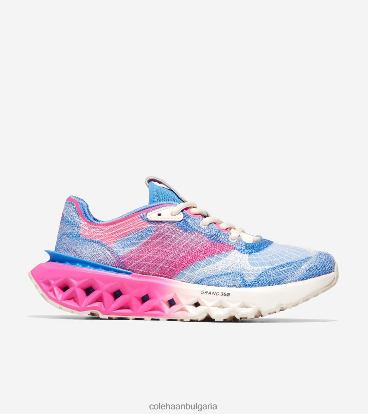 Cole Haan 5. маратонки за бягане Zerogrand embrostitch Жени 84PB6Z242 лазурно синьо-азалия розово-слонова кост обувки
