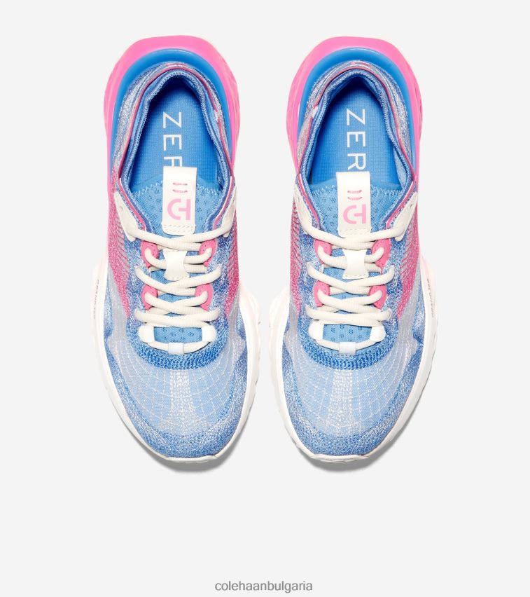 Cole Haan 5. маратонки за бягане Zerogrand embrostitch Жени 84PB6Z242 лазурно синьо-азалия розово-слонова кост обувки