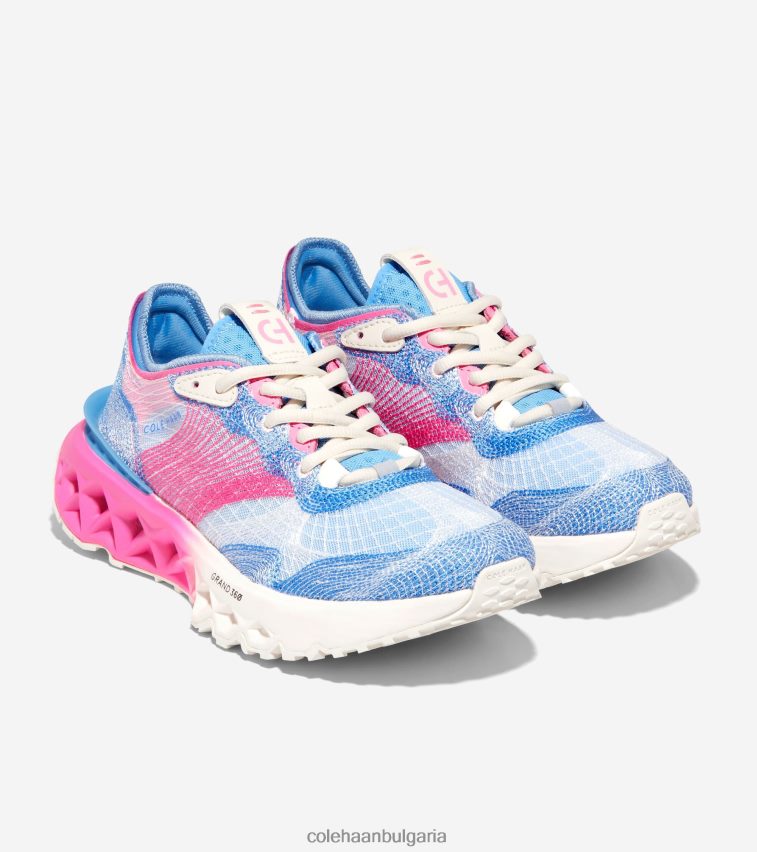 Cole Haan 5. маратонки за бягане Zerogrand embrostitch Жени 84PB6Z242 лазурно синьо-азалия розово-слонова кост обувки