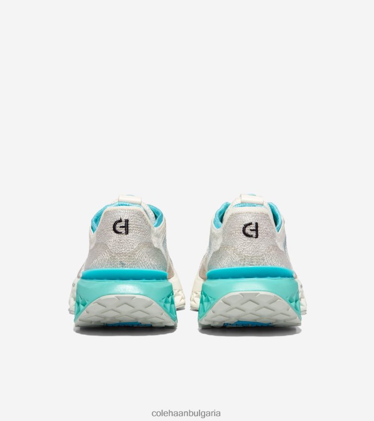 Cole Haan 5. маратонки за бягане Zerogrand embrostitch Жени 84PB6Z243 слонова кост-сребриста бреза-тюркоаз-карибско синьо обувки