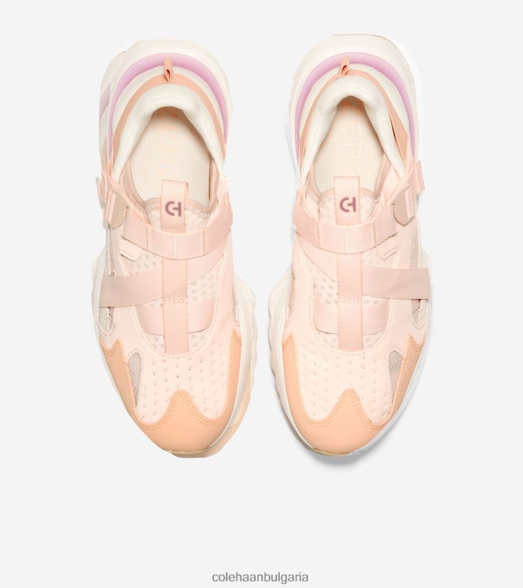 Cole Haan 5. маратонки за бягане с каишка на монаха zerogrand Жени 84PB6Z246 сребърен божур-праскова мъх-слонова кост обувки