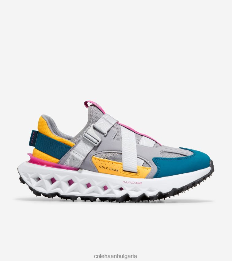 Cole Haan 5. маратонки за бягане с каишка на монаха zerogrand Жени 84PB6Z248 суграшица-мароканска синя-роза виолетово-бяла обувки