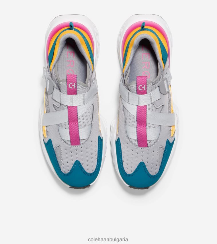 Cole Haan 5. маратонки за бягане с каишка на монаха zerogrand Жени 84PB6Z248 суграшица-мароканска синя-роза виолетово-бяла обувки