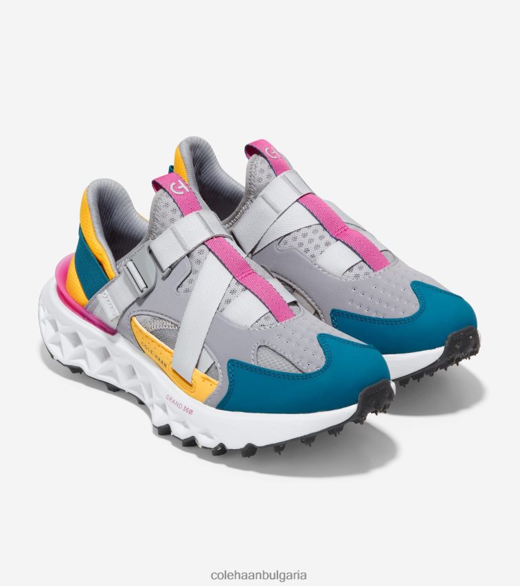 Cole Haan 5. маратонки за бягане с каишка на монаха zerogrand Жени 84PB6Z248 суграшица-мароканска синя-роза виолетово-бяла обувки