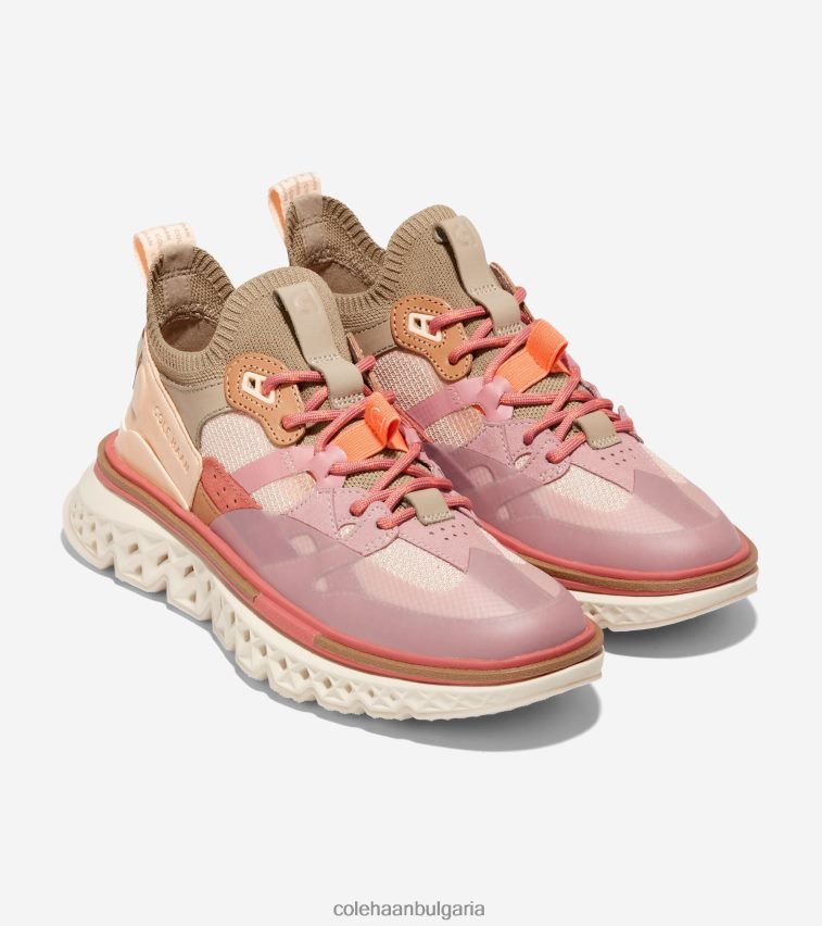 Cole Haan 5. маратонки zerogrand wrk Жени 84PB6Z234 ечемик бежово-дюн-светъл махагон-слонова кост обувки