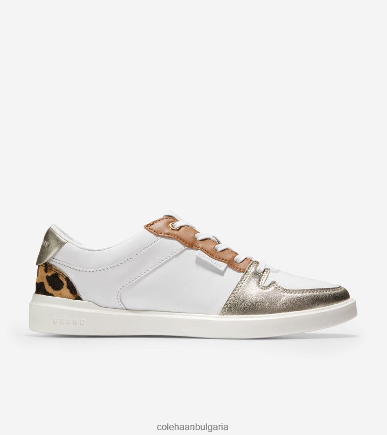 Cole Haan модерен тенис маратонка за голям кроскорт Жени 84PB6Z204 оптика бяло-меко злато металик обувки