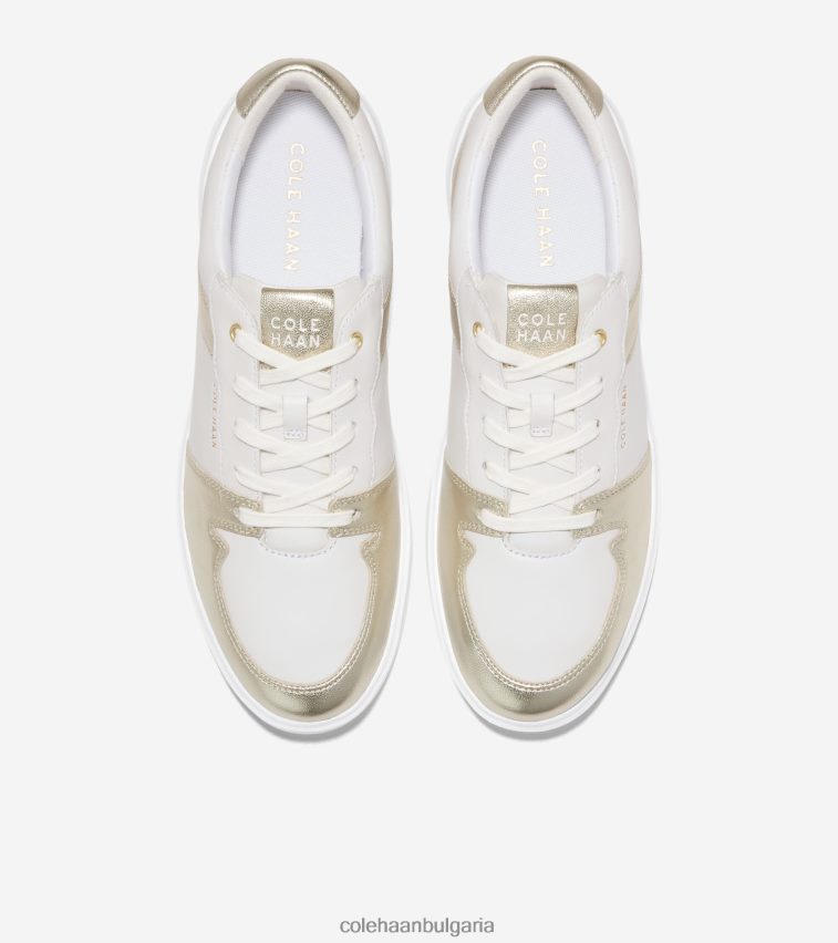 Cole Haan модерен тенис маратонка за голям кроскорт Жени 84PB6Z205 оптика бяло-златен металик обувки