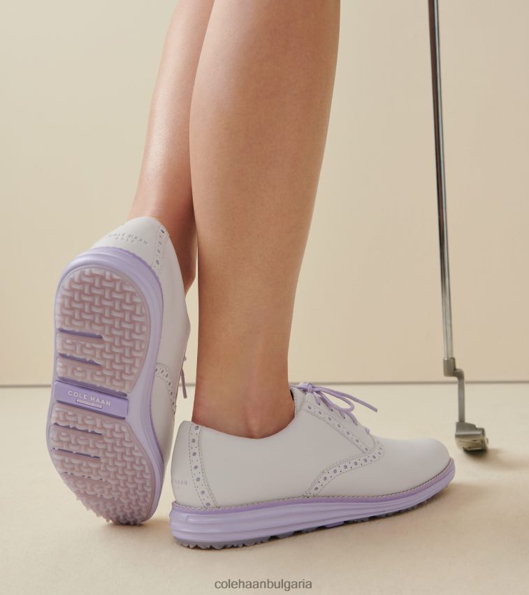 Cole Haan оригинална голф обувка Grand Grand Жени 84PB6Z211 сребърна бреза-лавандула-венчелистче от орхидея обувки