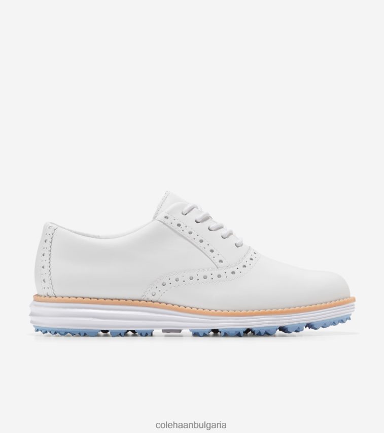 Cole Haan оригинална голф обувка Grand Grand Жени 84PB6Z212 оптичен бяло-синьо-камбанка обувки