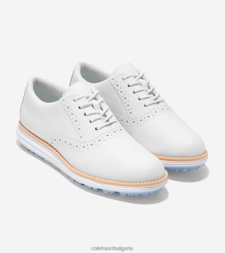 Cole Haan оригинална голф обувка Grand Grand Жени 84PB6Z212 оптичен бяло-синьо-камбанка обувки