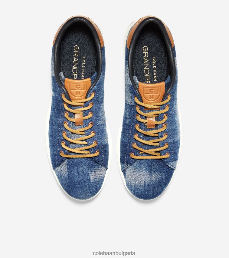 Cole Haan тенис маратонки grandpro Жени 84PB6Z148 индиго принт текстил-мескит кожа-слонова кост обувки
