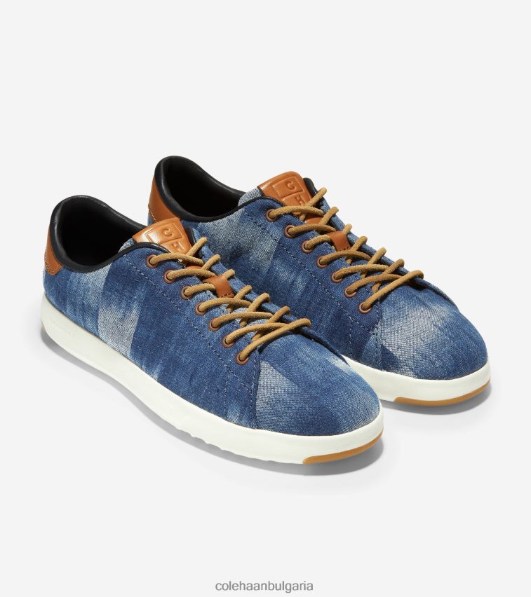 Cole Haan тенис маратонки grandpro Жени 84PB6Z148 индиго принт текстил-мескит кожа-слонова кост обувки