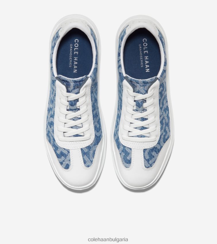 Cole Haan grandpro rally платнени маратонки с t-toe Жени 84PB6Z36 монограм деним жакард обувки