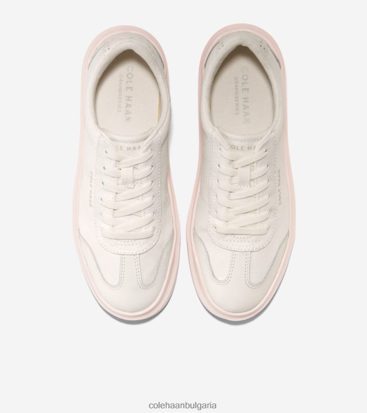 Cole Haan grandpro rally платнени маратонки с t-toe Жени 84PB6Z38 чапла-сребърен божур обувки