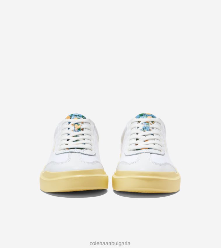 Cole Haan grandpro rally платнени маратонки с t-toe Жени 84PB6Z39 оптика бяло-лимон обувки