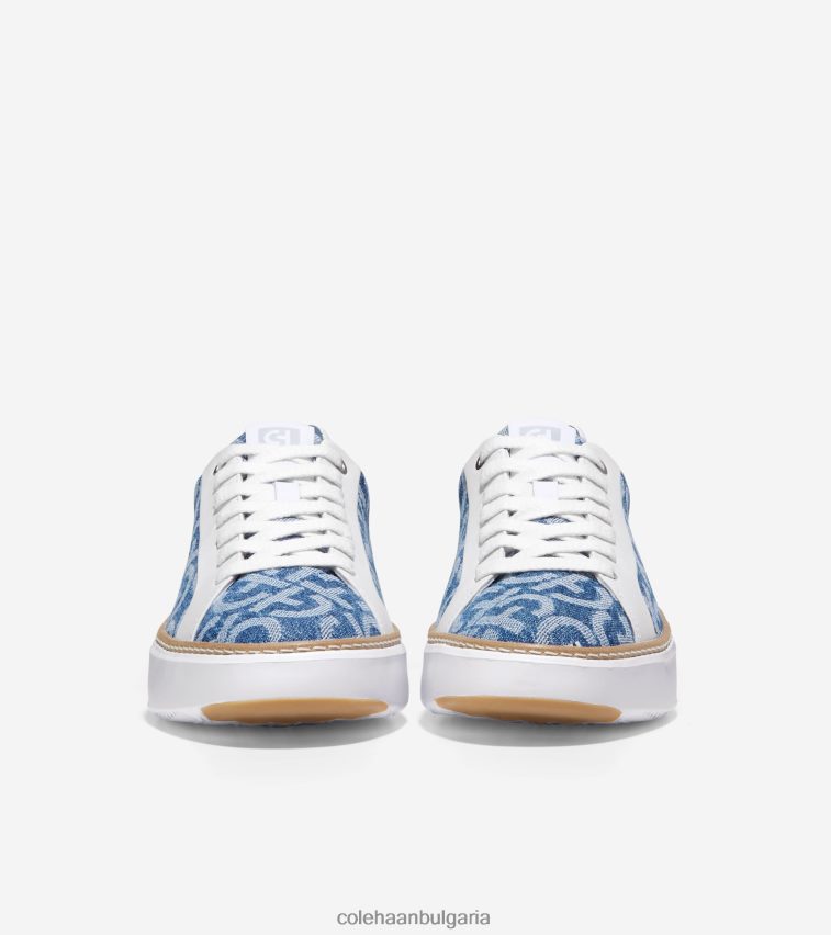 Cole Haan маратонки grandpro topspin Жени 84PB6Z23 монограм деним жакард-оптичен бял обувки
