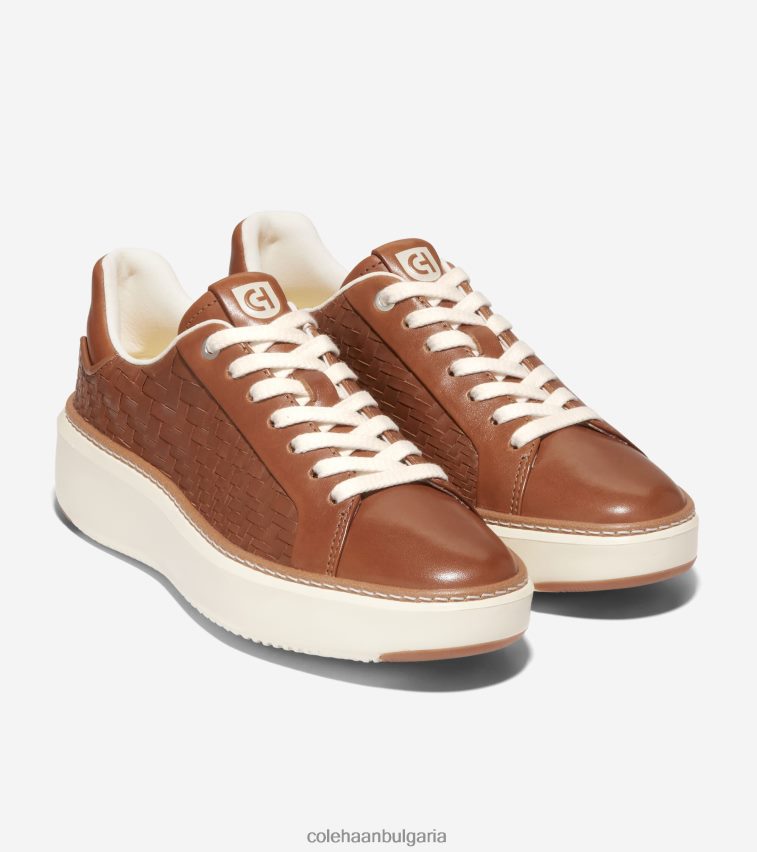 Cole Haan маратонки grandpro topspin Жени 84PB6Z25 тъкани пекан-оптични бели обувки