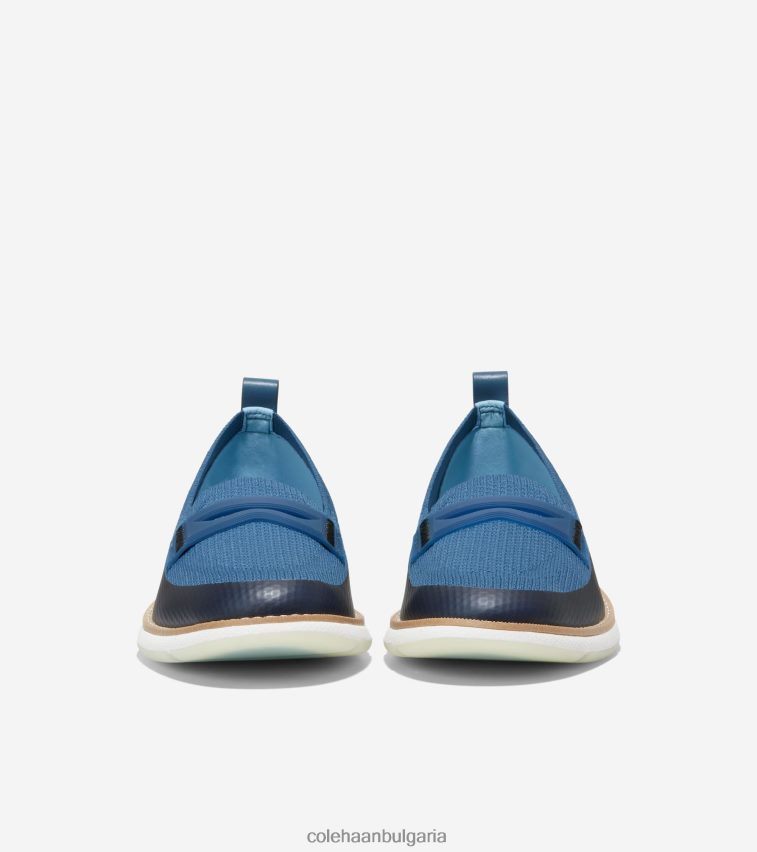 Cole Haan 4. мокасини zerogrand Жени 84PB6Z133 синьо плетиво-оптичен бял stitchlite обувки
