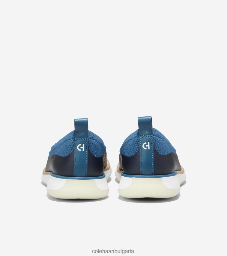 Cole Haan 4. мокасини zerogrand Жени 84PB6Z133 синьо плетиво-оптичен бял stitchlite обувки