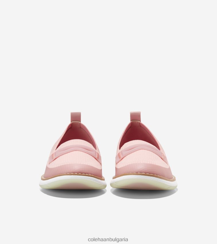 Cole Haan 4. мокасини zerogrand Жени 84PB6Z134 розов дим плета-бял stitchlite обувки