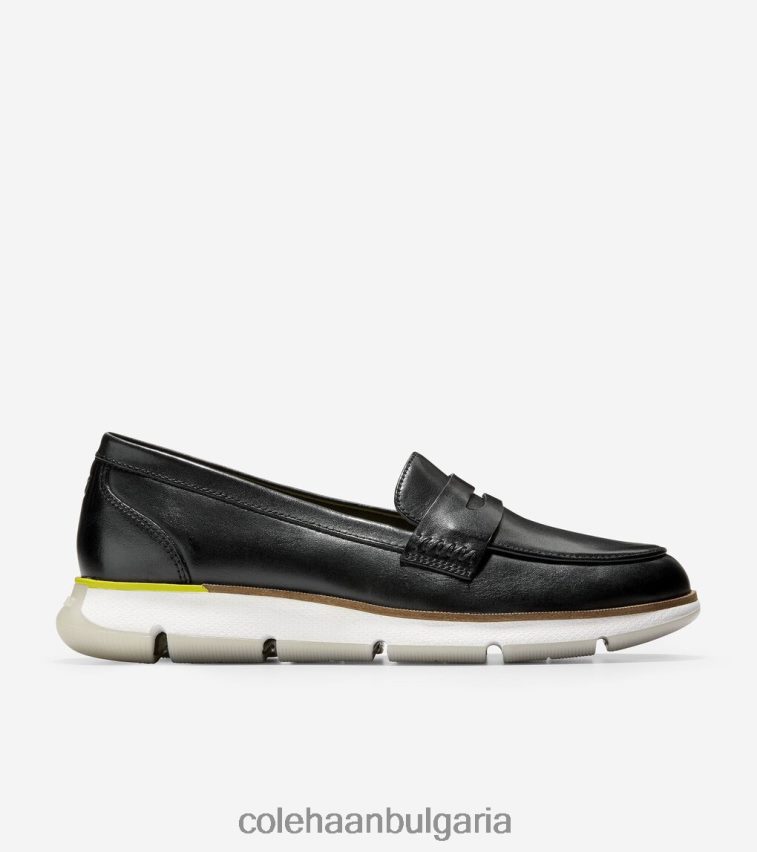 Cole Haan 4. мокасини zerogrand Жени 84PB6Z172 черно-сярен извор обувки