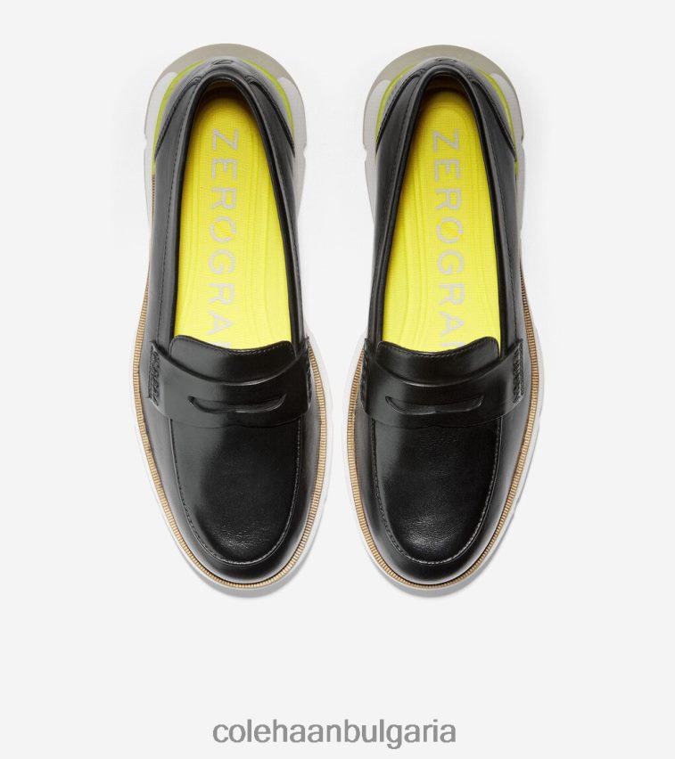 Cole Haan 4. мокасини zerogrand Жени 84PB6Z172 черно-сярен извор обувки