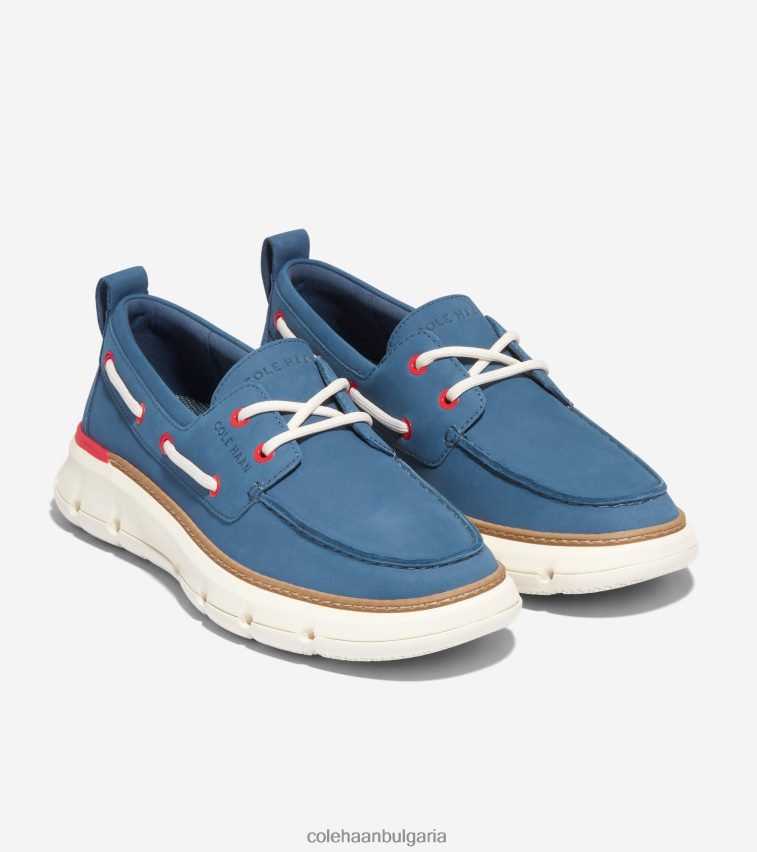 Cole Haan 4. обувка за регатна лодка zerogrand Жени 84PB6Z19 знаме синьо-огнено червено-слонова кост обувки