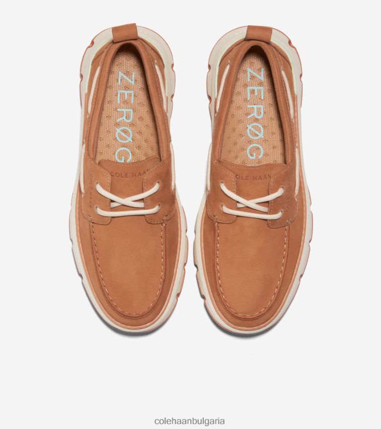 Cole Haan 4. обувка за регатна лодка zerogrand Жени 84PB6Z21 пекан-слонова кост обувки