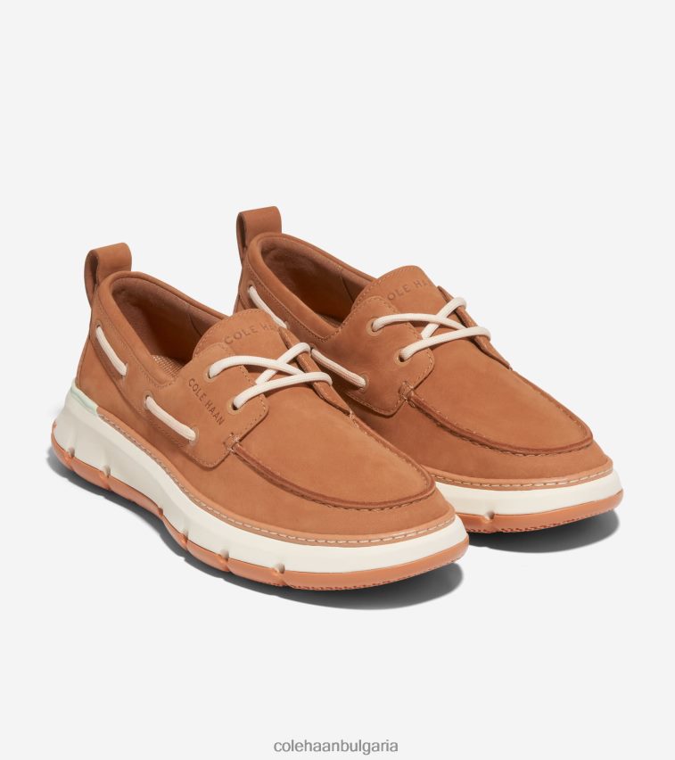 Cole Haan 4. обувка за регатна лодка zerogrand Жени 84PB6Z21 пекан-слонова кост обувки