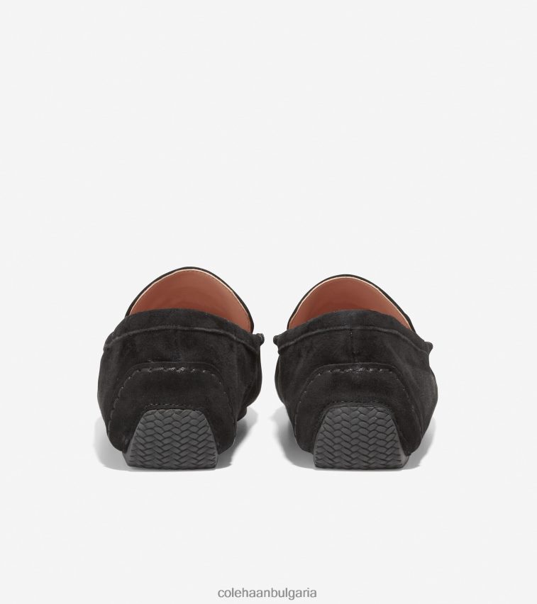 Cole Haan Тъли шофьор Жени 84PB6Z128 черен велур обувки