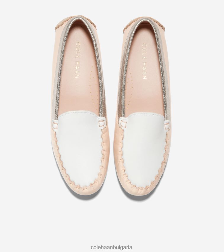 Cole Haan evelyn driver Жени 84PB6Z65 тен-металик-слонова кост обувки