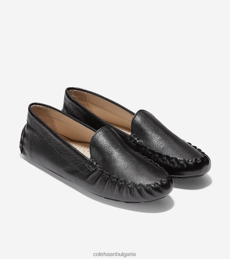 Cole Haan evelyn driver Жени 84PB6Z67 Черна кожа обувки