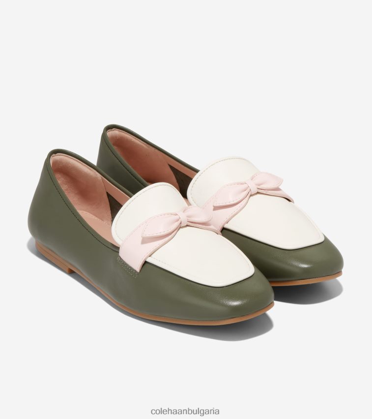 Cole Haan york bow loafer Жени 84PB6Z138 чаени листа-чапла-розова вода обувки