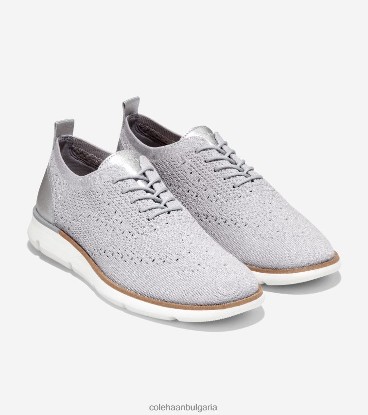 Cole Haan 4.zerogrand oxford Жени 84PB6Z103 микрочип-сребристо-бял стичлайт обувки