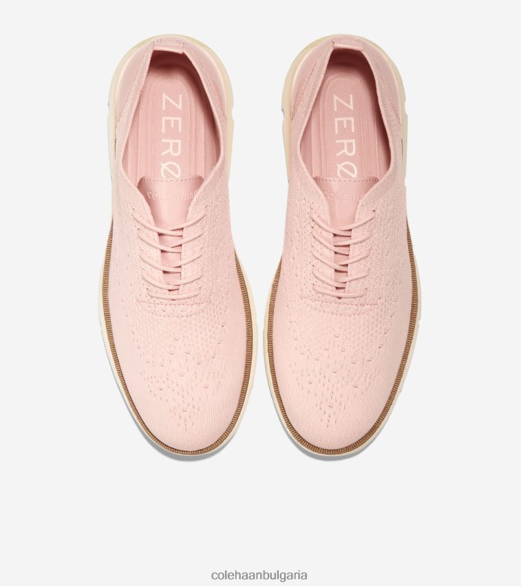 Cole Haan 4.zerogrand oxford Жени 84PB6Z104 розов дим плетиво-слонова кост stitchlite обувки