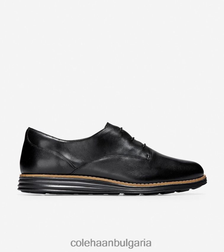 Cole Haan оригинален гранд плейн оксфорд Жени 84PB6Z170 Черна кожа обувки