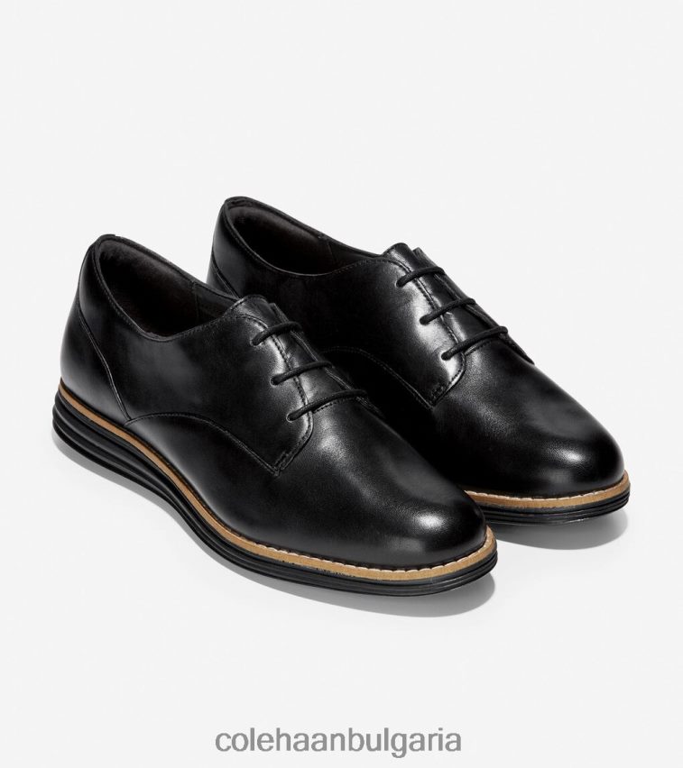 Cole Haan оригинален гранд плейн оксфорд Жени 84PB6Z170 Черна кожа обувки