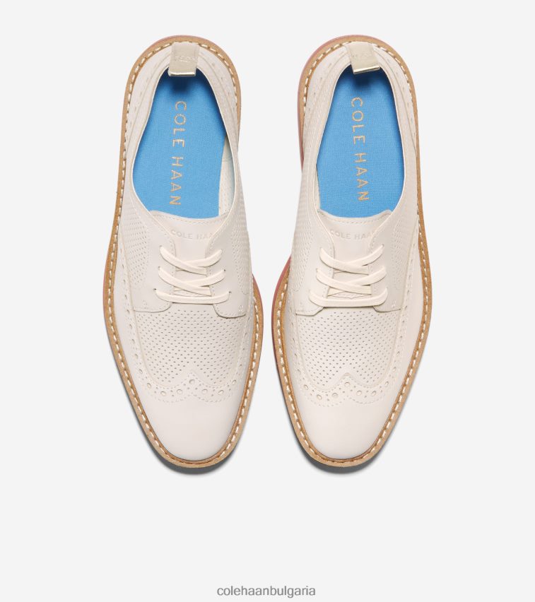 Cole Haan originalgrand платформа wingtip oxford Жени 84PB6Z167 бяла чапла-цинобър обувки
