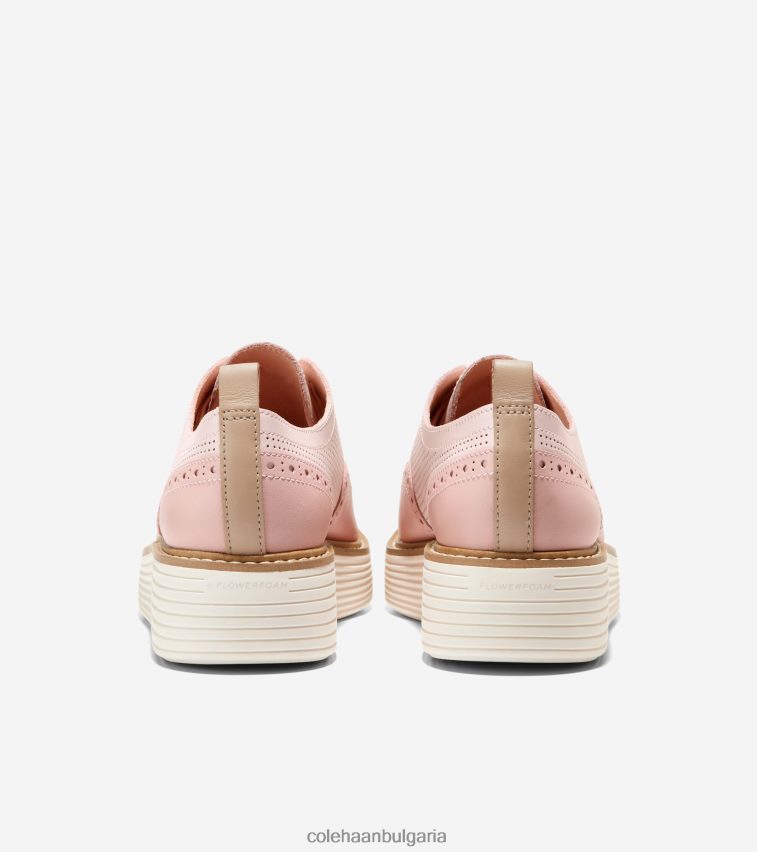 Cole Haan originalgrand платформа wingtip oxford Жени 84PB6Z168 розова вода-розов дим-слонова кост обувки