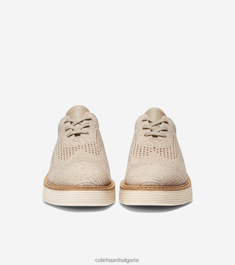 Cole Haan originalgrand платформа wingtip oxford Жени 84PB6Z218 ръжено плетиво-слонова кост stitchlite обувки