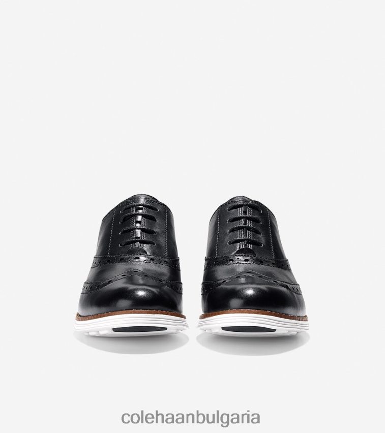 Cole Haan originalgrand wingtip oxford Жени 84PB6Z232 черно-оптично бяло обувки