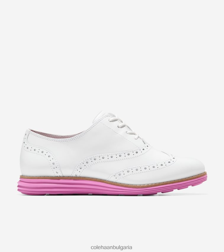 Cole Haan originalgrand wingtip oxford Жени 84PB6Z233 оптичен бяло-цикламен обувки