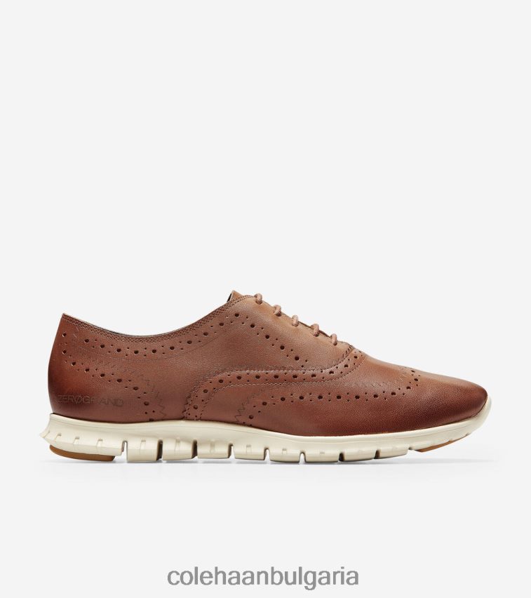 Cole Haan zerogrand wingtip oxford Жени 84PB6Z154 woodbury кожа-слонова кост обувки