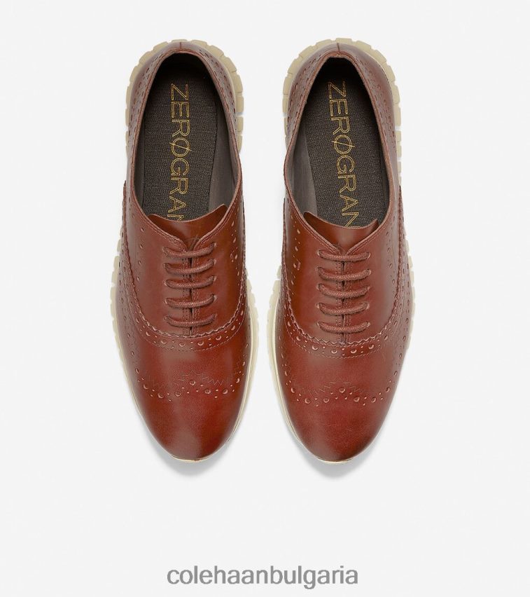 Cole Haan zerogrand wingtip oxford Жени 84PB6Z154 woodbury кожа-слонова кост обувки
