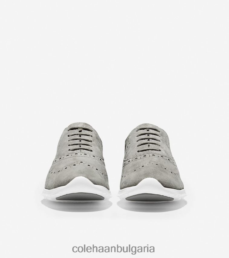 Cole Haan zerogrand wingtip oxford Жени 84PB6Z155 железен камък велур-оптичен бял обувки