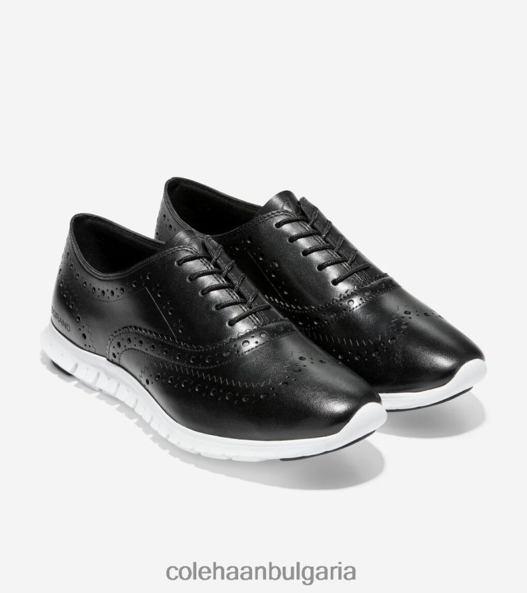 Cole Haan zerogrand wingtip oxford Жени 84PB6Z156 Черна кожа обувки