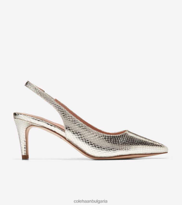 Cole Haan vandam прашка задна помпа Жени 84PB6Z151 златен кръг печат обувки